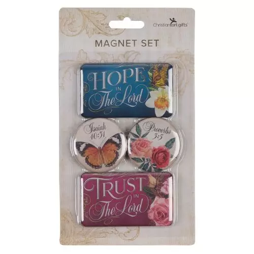 Magnet Set Trust & Hope in the Lord Floral & Butterflies