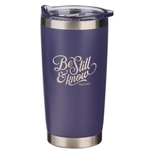 Mug SS Travel Purple Be Still & Know Ps. 46:10