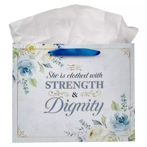 Gift Bag w/ Card LG Landscape Strength & Dignity Mom Prov. 31:25