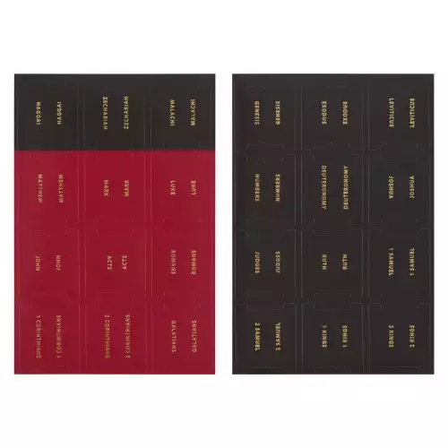 Bible Indexing Tabs Black & Red w/Gold Foil