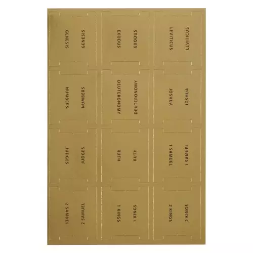 Bible Indexing Tabs Gold Foil w/Black Print
