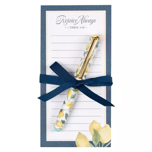 Magnetic Notepad w/pen Rejoice Always 1 Thess. 5:16