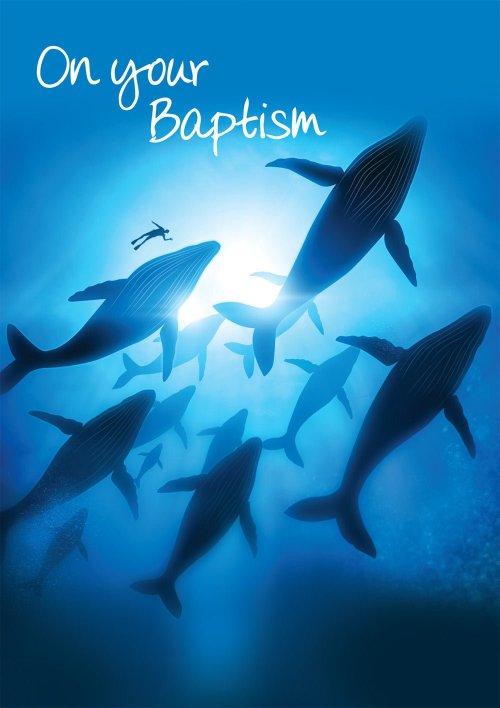 On Your Baptism - Whales (Adult)-Standard Card