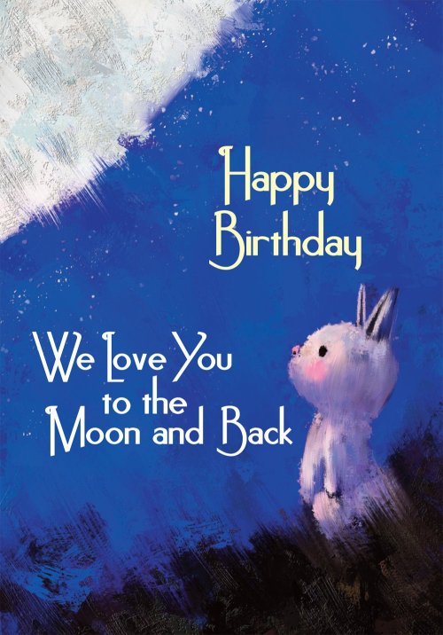 Happy Birthday - Moon And Back