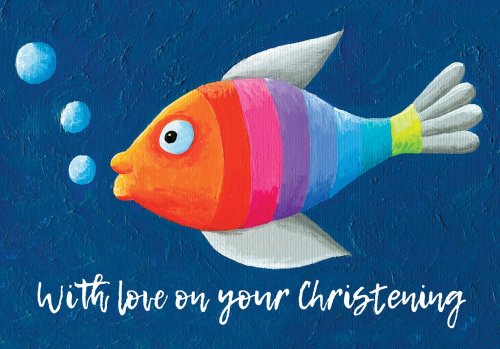 With Love On Christening - Standard Card Gloss (6 Pack)
