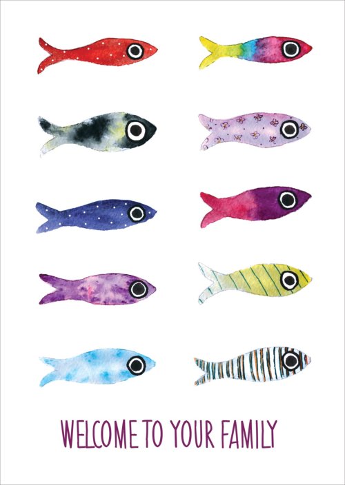 Welcome To Your Family - Std Card Waterboard (6 Pack)