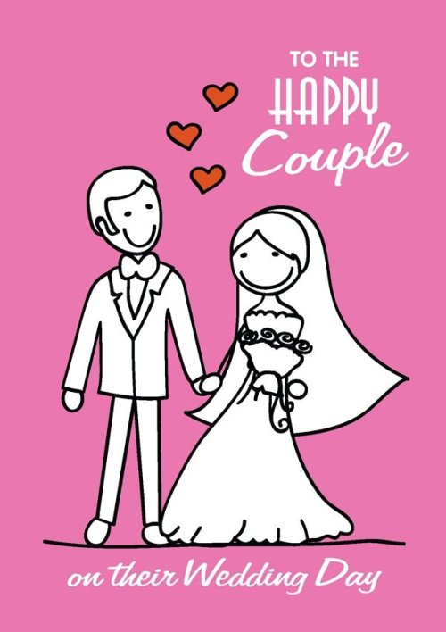 Happy Couple - Pink Std Card Gloss (6 Pack)