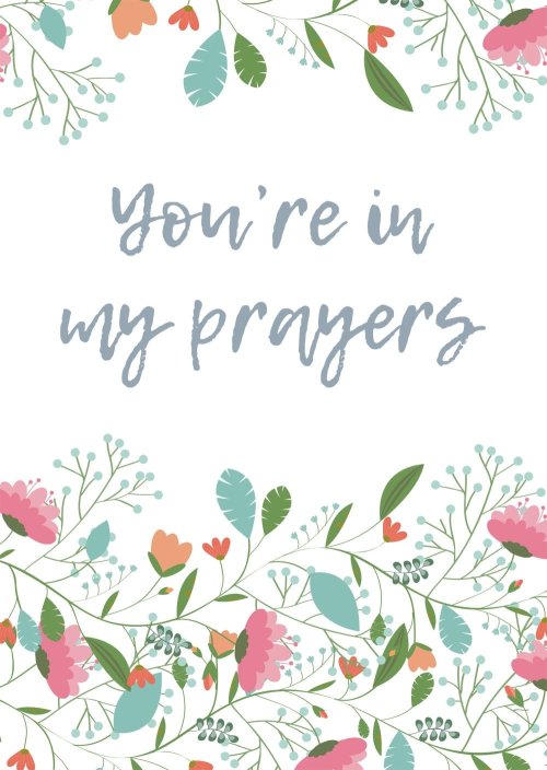 You'Re In My Prayers - Flowers Std Card Gloss (6 Pack)