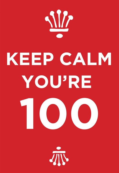 Keep CalmYou're 100 -Std Card Gloss (6 Pack)