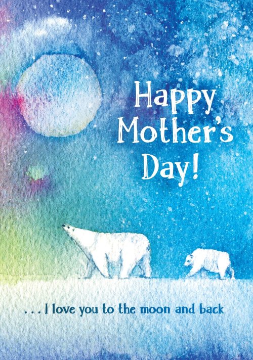Mothers Day - Polar Bears Std Card Textured (6 Pack)
