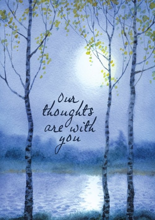 Our Thoughts - Moon Std Card Textured (6 Pack)