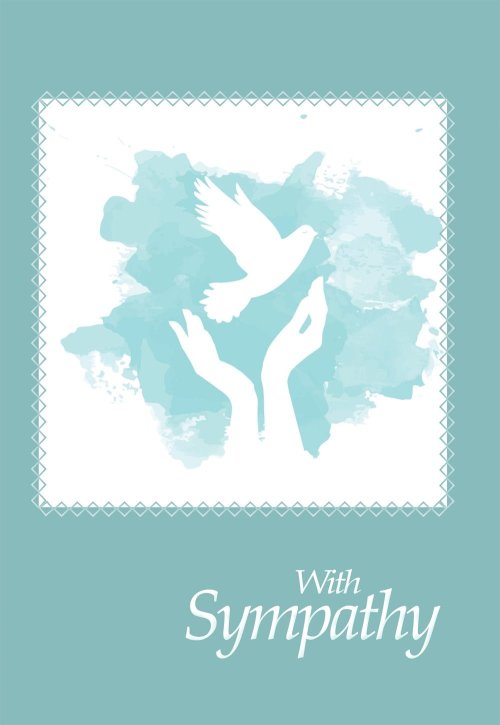 With Sympathy - Dove Silhouette Std Card Textured (6 Pack)