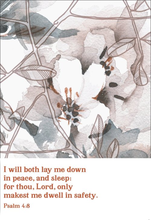 I Will Both Lay Me Down -  Flowers Std Card Textured (6 Pack)