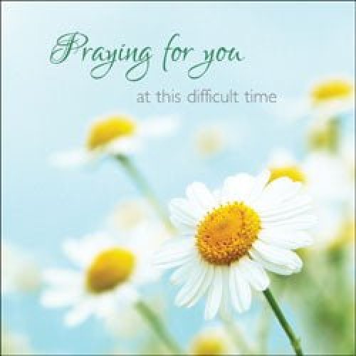 Praying For You At This Difficult Time - Square Card Gloss