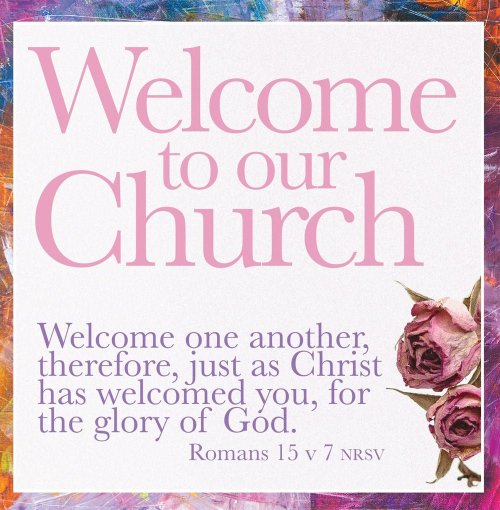 Welcome To Our Church - Therefore Welcome - Sq Card