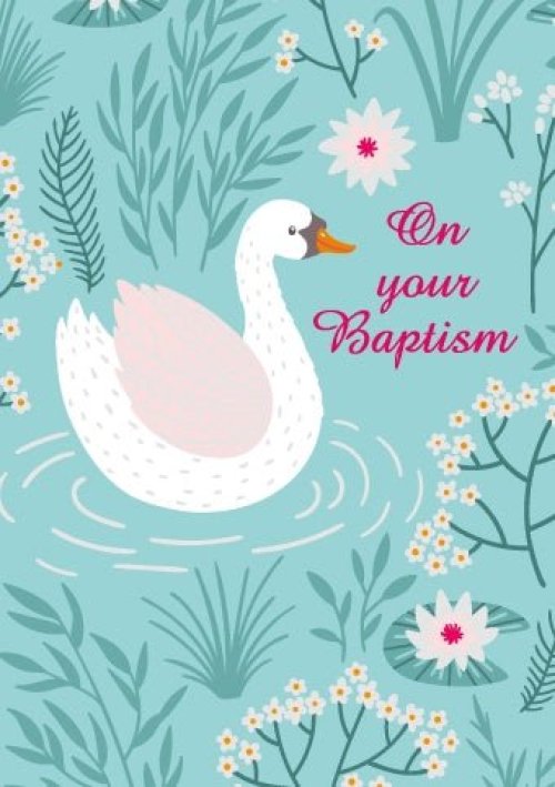 On Your Baptism - Std Card Foil Textured Board (6 Pack)