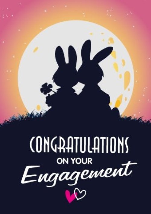 Congratulations - Engagement Moon Foil Gloss Std