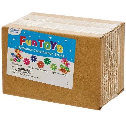 Octagonal Construction Toy Bricks (Pack of 250)
