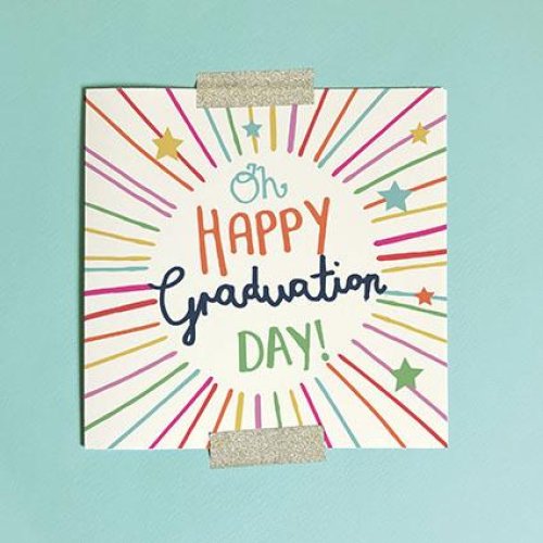Happy Graduation Day Greeting Card & Envelope