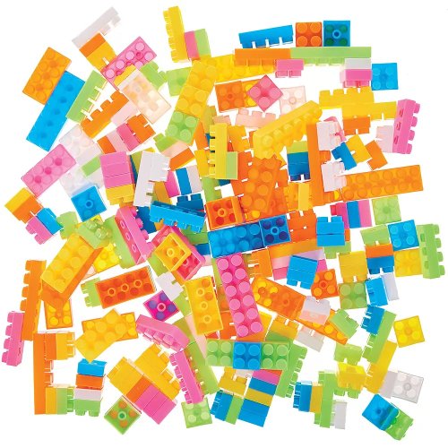 Building Construction Toy Bricks Value Pack (Pack of 250)