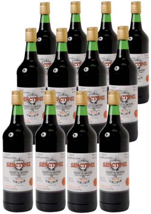 Pack of 12 Communion Wine - Red - Sanctifex No.3