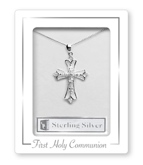 Open Crucifix Communion Sterling Silver Necklet