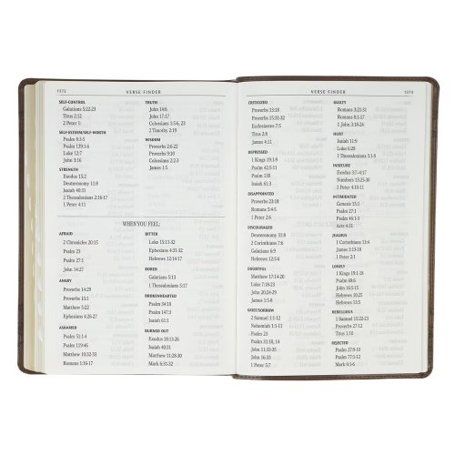 KJV Bible Giant Print Full-size Faux Leather, Crown of Thorns, Brown