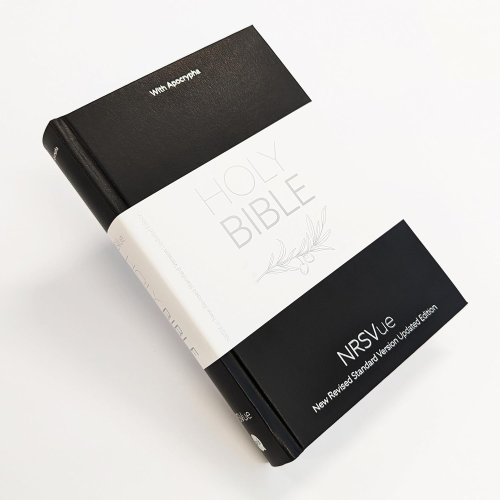 NRSVue Holy Bible with Apocrypha, Black Hardback, Silver Foiled Cover, Silver Ribbon Marker, British Text, NRSVue New Revised Standard Version Updated Edition, Hardback, Standard size