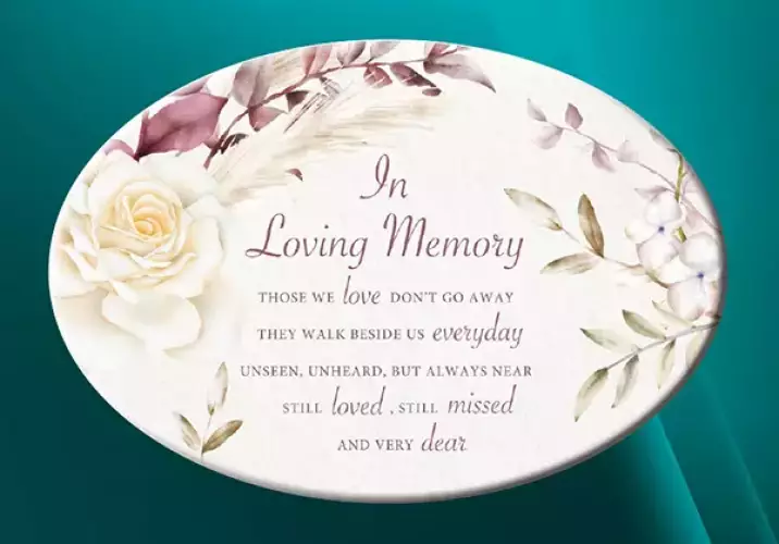 Ceramic Oval Plaque/Loving Memory