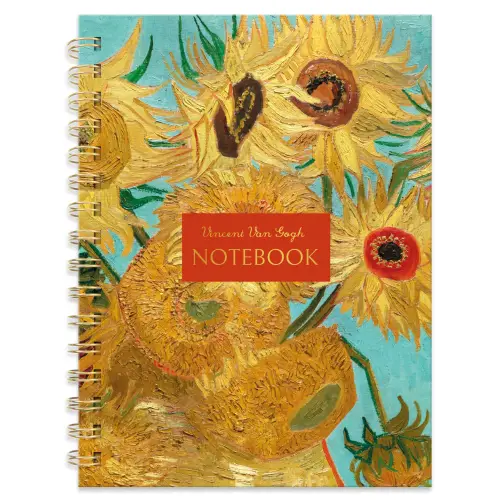 A5 Wiro Notebook with Dividers - Van Gogh Sunflowers