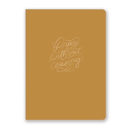 Pray Without Ceasing Prayer Journal, Mustard