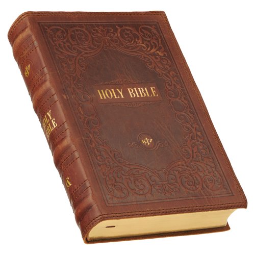 KJV Bible Giant Print Standard-size Full-grain Leather, Dark Brown