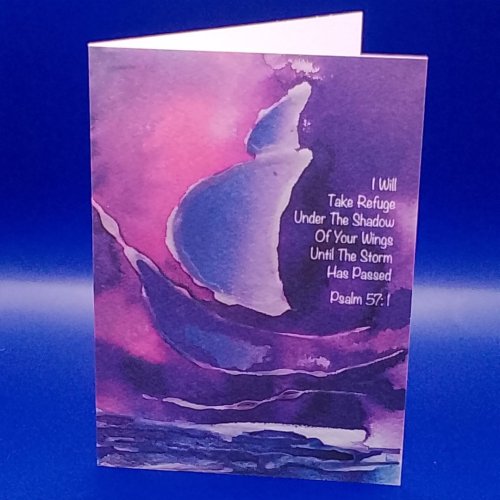 Boat- I Will Take Refuge (Psalm 57) Card