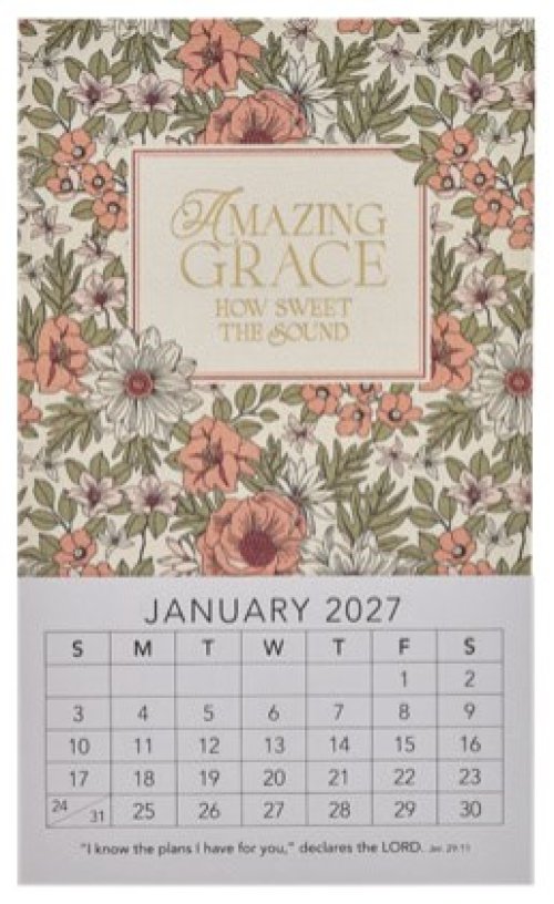 2027 Mini Magnetic Calendar Amazing Grace