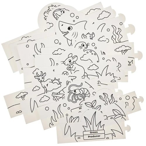 Food Chain Animal Nesting Colour-In Sets (Pack of 3)