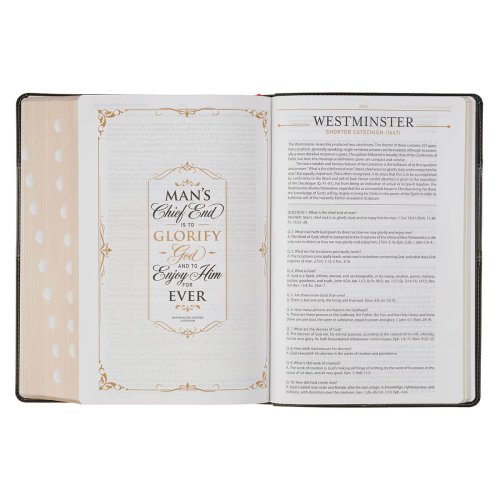 KJV Study Bible LP Faux Leather, Two-tone Black and Gray