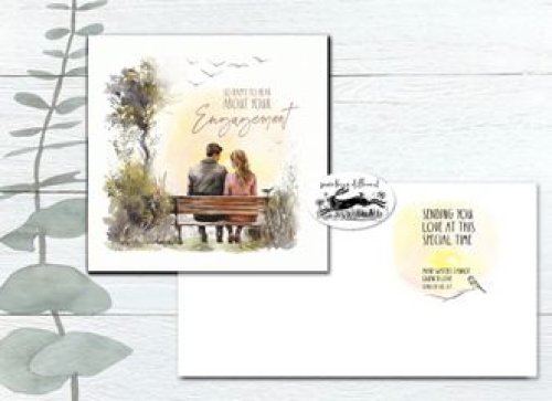Sunset - So Happy To Hear About Your Engagement Card