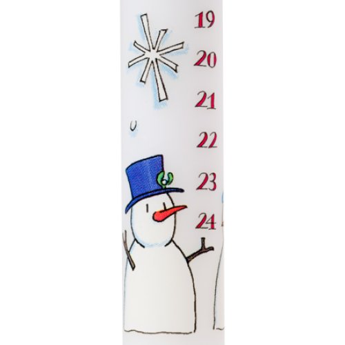 29.5cm Advent Candle: Snowmen - Single