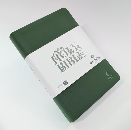NLT Holy Bible, Sage Green Flexiback, Leather-Feel, Debossed Detailing, British Text, NLT New Living Translation, Flexiback, Standard size