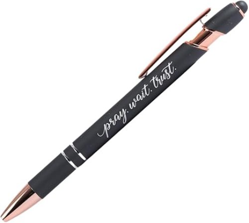 Gift Pen Pray Wait Trust Grey Stylus-Tip