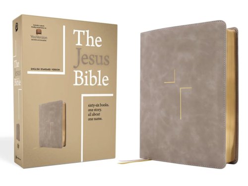 The Jesus Bible, ESV Edition, Leathersoft, Stone