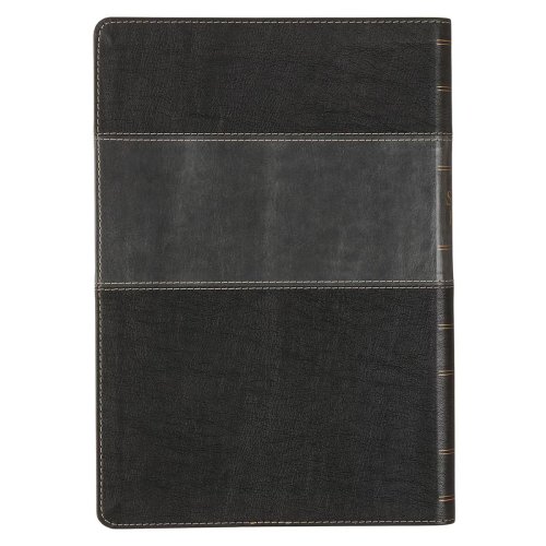 KJV Study Bible LP Faux Leather, Two-tone Black and Gray