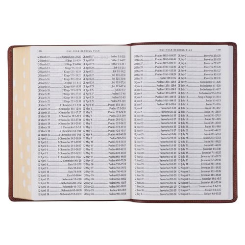 KJV Bible Giant Print Full-size Full-grain Leather, Saddle Tan
