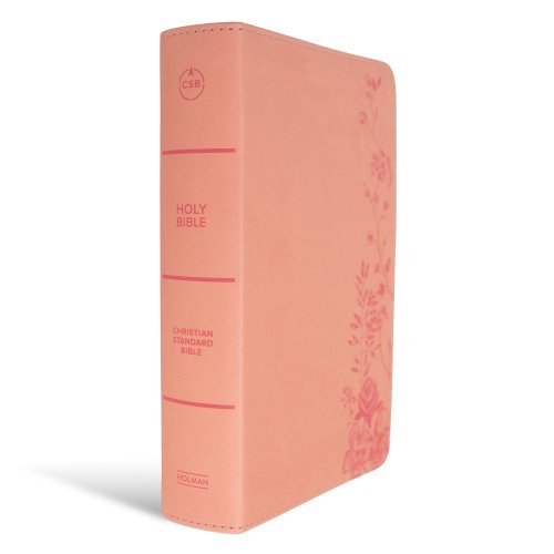 CSB Single-Column Compact Bible, Digital Study Edition, Blush Floral LeatherTouch