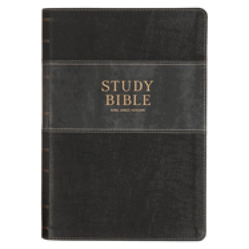 KJV Study Bible LP Faux Leather, Two-tone Black and Gray