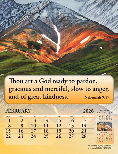 Joyful News 2026 Scripture Calendar Pack of 10