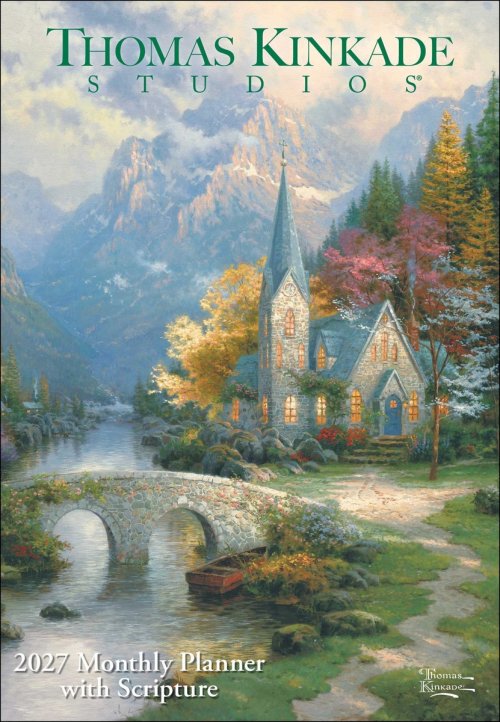 Thomas Kinkade Studios® 2027 Monthly Pocket Planner Calendar With Scripture