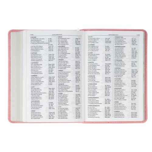 Coral Dawn Floral Large Print Compact King James Version Bible