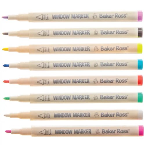 Fine Tip Glass Pens (Pack of 8)