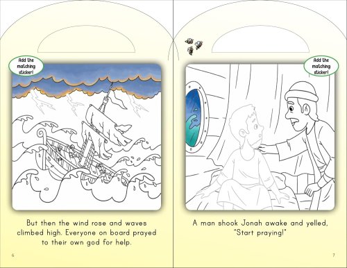 Stick and Colour Bible Stories: Jonah and the Big Fish - With Colour Stickers
